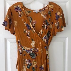 Floral maxi wrap dress